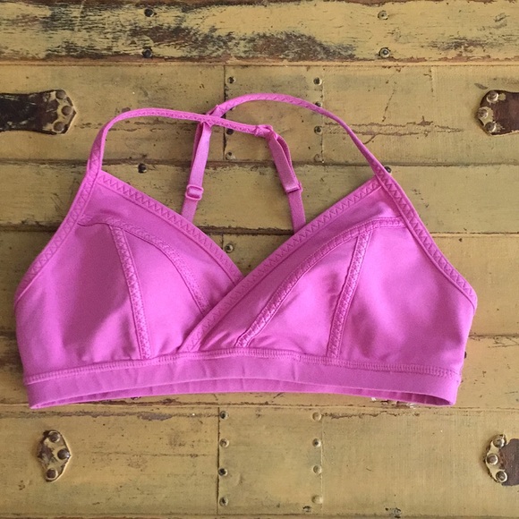 🍋 LULULEMON MAGENTA PINK V FRONT SPORTS BRA TOP 6 - Picture 4 of 15